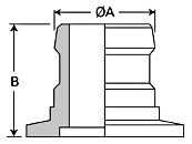 NW/KF hose adapter, aluminum dimensions